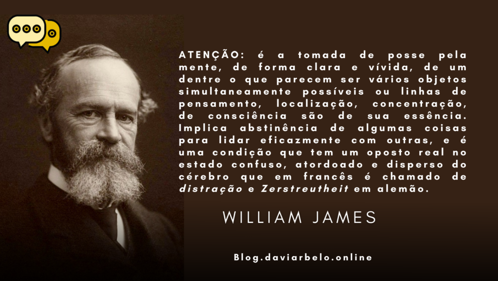 Cronologia do Marketing - Estudos sobre Atenção de William James. Blog Davi Arbelo